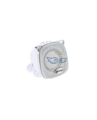F7 Rechargeable Mini HiFi Speaker w/ FM Transmitter (White)