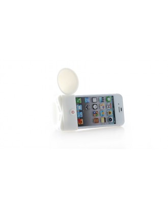 Portable Horn Stand Amplifier Speaker for iPhone 4/4S (White)
