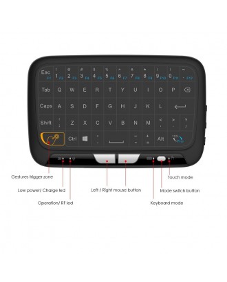 H18 Mini Wireless Keyboard Full Screen Large Touchpad Air Mouse For Windows & Android System