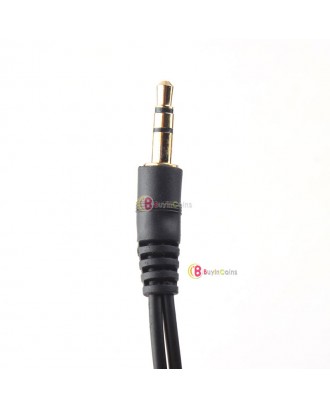 3.5mm Male to 2 Female Stereo Audio Y Splitter Adapter Cable w/ Volume Control