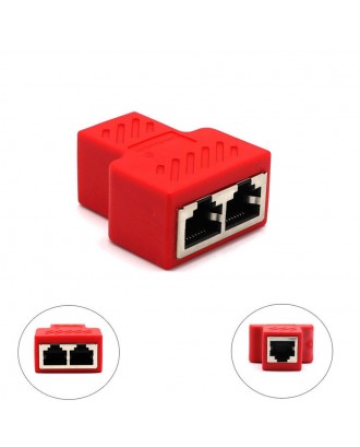 1 to 2 LAN Ethernet Network RJ45 8P8C Splitter Extender Plug Adapter Connector