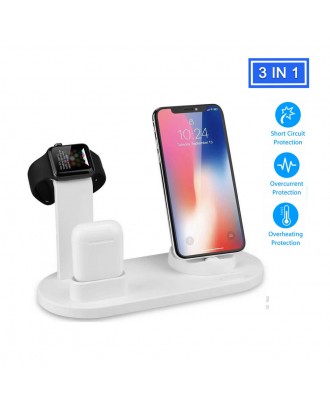 3 in 1Qi Fast Wireless Charging Dock Stand Station for Apple Watch Airpods iPhone