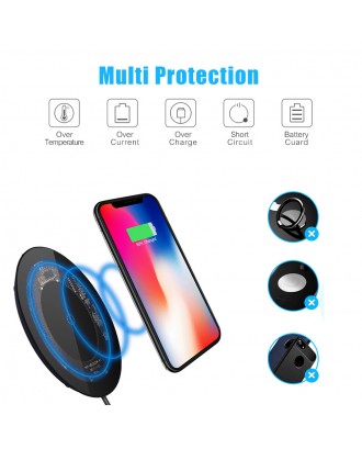 10W Qi Wireless Charger for iPhone X/XS Max XR 8 Plus Visible Element Wireless Charging pad for Samsung S8 S9 Xiaomi mi 9