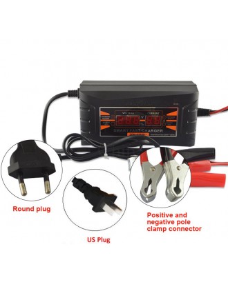 12V 10A Smart Car Motorcycle Universal Storage Battery Charger With LCD Display