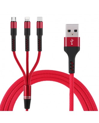 3in1 USB Charger Cable For iPhone X 5 6 7 8 Android Micro USB Cable Type C For Samsung Xiaomi Mobile Phone USB Data Cable