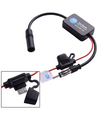 Car Stereo FM&AM Radio Signal Antenna Aerial Signal Amp Amplifier Booster Inline