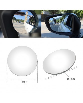 2Pcs 2inch Round Car Blind Spot RearView Mirrors Rearview Wide Angle Round Convex Mirror