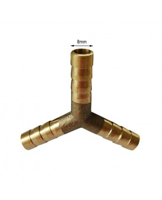 Choosable 6MM 8MM 10MM 12MM Fuel Supply Way Brass Hose Pipe Water Gas Air Tube Brass