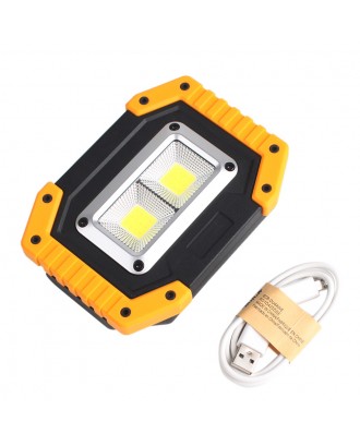 30W LED Work Light Cordless Floodlight COB Emergency Security Lights With USB Port Use For Garage Camping Fishing
