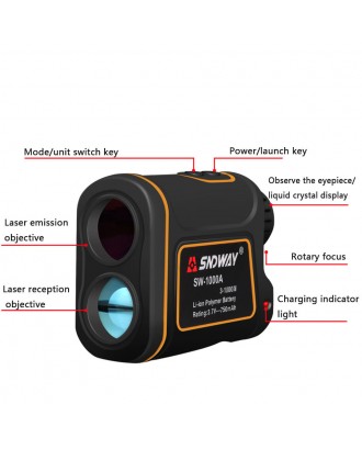 SNDWAY Telescope laser rangefinders distance meter Digital 8X 900M Monocular hunting golf laser range finder tape measure