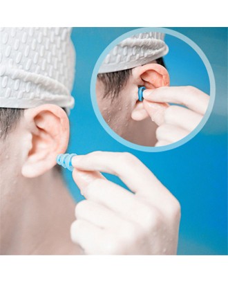 1 Pair Waterproof Silicone Ear Plugs Anti Noise Snore Earplugs Comfortable For Swimming Sleep