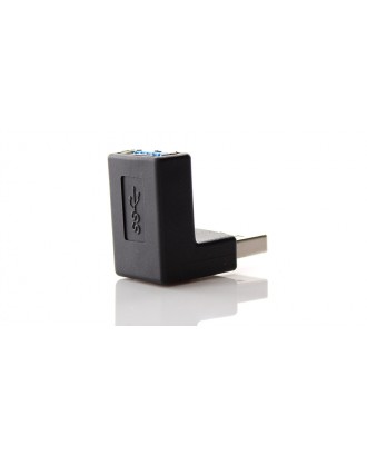USB 3.0 Male to Female Vertical Upward Angled Adapter