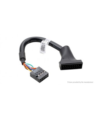 USB 3.0 19-Pin Male to USB 2.0 9-Pin Female Motherboard Cable Converter Adapter