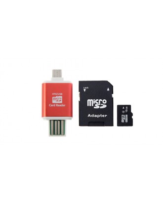16GB microSDHC Memory Card w/ Card Adapter and 2-in-1 Card Reader