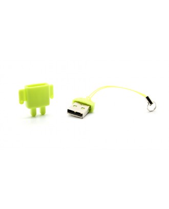 Android Robot microSD USB 2.0 Card Reader (Green)