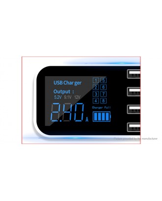 A9S Car Smart LCD Display 8-port USB Charger