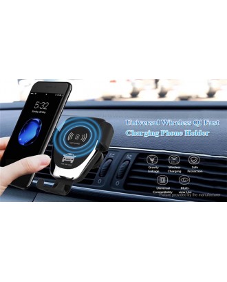 Q12 Qi Inductive Wireless Charger Car Air Vent Mount Cell Phone Holder