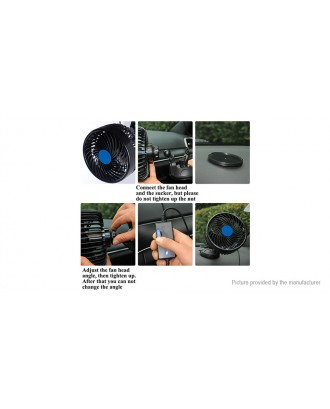 6" Car Vehicle Windshield Suction Cup Mini Cooling Fan