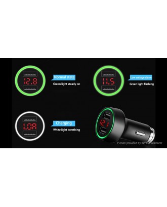 USMEI C7 Dual USB Car Charger Power Adapter