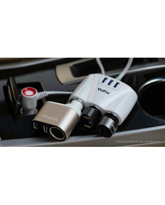 YoPin CC-029 3-Port USB Car Cigarette Lighter Charger Power Adapter