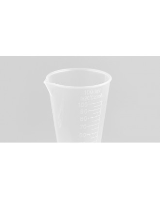 Plastic Measuring Cup Graduated Beaker Kitchen Lab Tool (100ml/2-Pack)